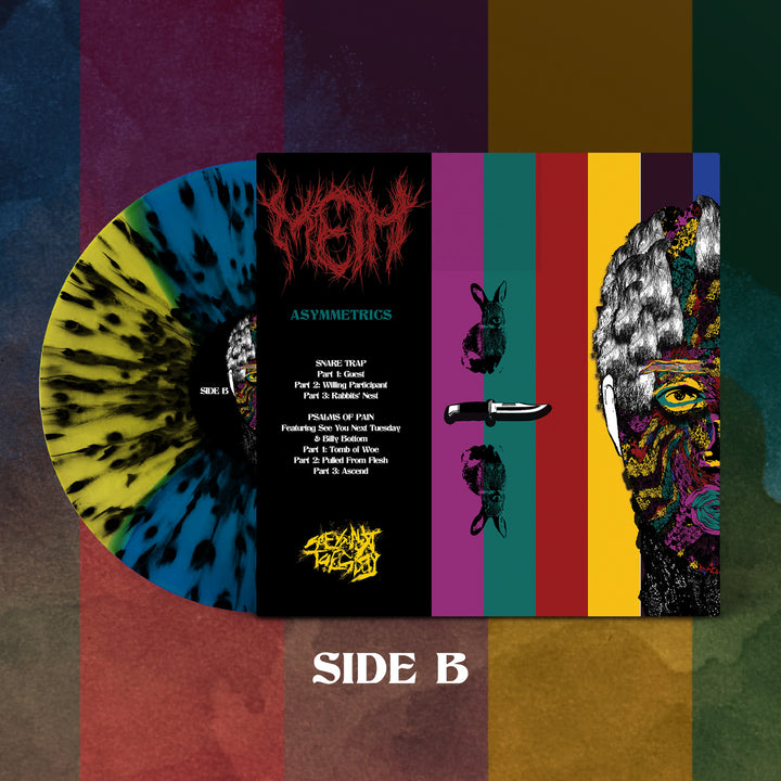 Asymmetrics - Sea Blue & Lemonade (Quad) W/ Black Splatter LP