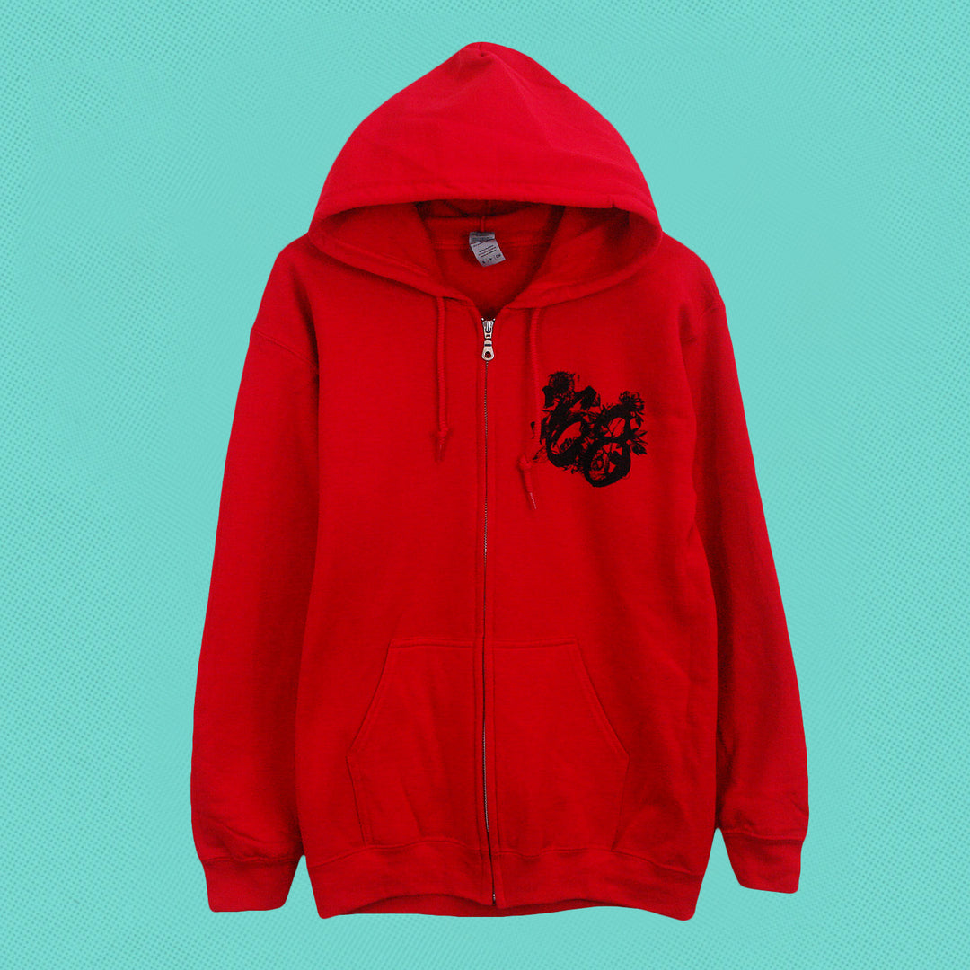 Love Is Ain't Dead Red Zip-Up – Good Fight Music
